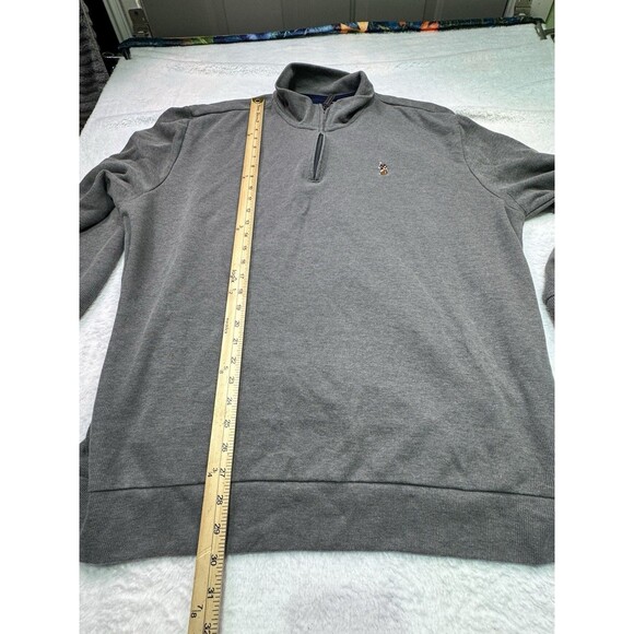 US Polo Association Men’s 1/4 Zip Pullover Grey Sweatshirt Size 3xl Estate Ribbe - Picture 3 of 8